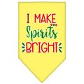 Mirage Pet Products I Make Spirits Bright Screen Print BandanaYellow Large 66-414 LGYW